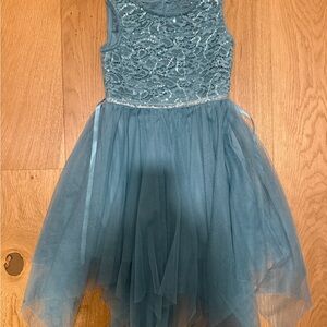Elegant Teal Sleeveless Dress